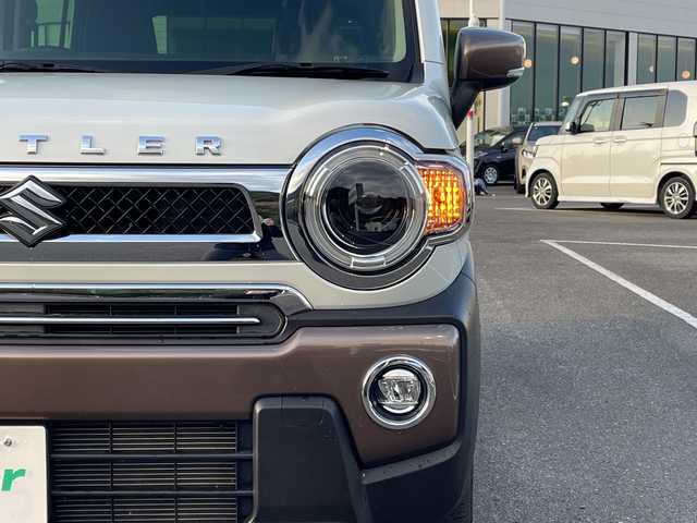 スズキ ハスラー Jスタイル Ⅱ 佐賀県 2022(令4)年 3.1万km ピュアホワイトパール/ウッディブラウン2トーンルーフ 純正8インチナビゲーション(Bluetooth/フルセグ/CD/DVD/)/アダクティブクルーズコントロール/バックカメラ/社外ドライブレコーダー(ZDR-015)/ETC/前席シートヒーター/後方コーナーセンサー/ルーフレール/衝突被害軽減装置/誤発進抑制/車線逸脱警報/純正15インチアルミホイール/LEDヘッドライト/フォグランプ/スマートキー