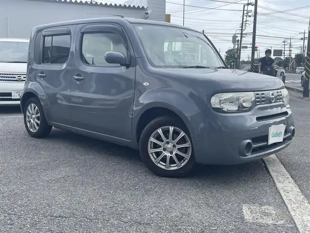 日産 キューブ 15X インディゴ+プラズマ 神奈川県 2012(平24)年 8.7万km ビームグレー キセノンヘッドライト/純正ナビ（MM312D-W）/CD・FM・AM・フルセグTV/ＥＴＣ/電動格納ミラー/ＡＡＣ/スマートキー/スペアキー/プッシュスタート/保証書/取説説明書
