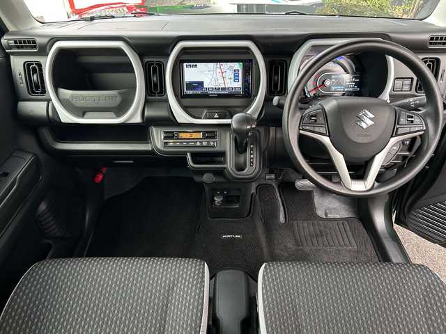 スズキ ハスラー HYBRID G 広島県 2023(令5)年 3.5万km クールカーキPM 禁煙車/デュアルカメラブレーキサポート/車線逸脱警報/レーンキープアシスト/リアコーナーセンサー/レーダークルーズコントロール/純正メモリナビ/(ワンセグ/CD/DVD/Bluetooth/USB/iPod)/バックカメラ/シートヒーター(D＋N)/オートライト/オートマチックハイビーム/ビルトインETC/アイドリングストップ/W+サイド+カーテンエアバック/純正フロアマット/ヘッドライトレベライザー/純正ドアバイザー/電格ミラー/スペアキー