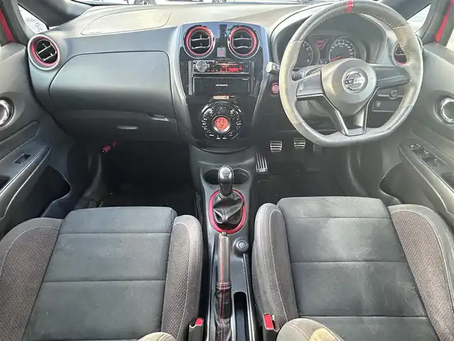 日産 ノート ニスモS 奈良県 2019(令1)年 4.3万km ガーネットレッド 1オーナー/オーディオ付/BT/AUX/USB//5速MT/レーダー探知機/横滑り防止装置/ETC/ドラレコ/Pステアリング/Pウィンドウ/スマートボタン/純正フロアマット/純正アルミ/オートLEDライト/保証書・取説・スペアキー