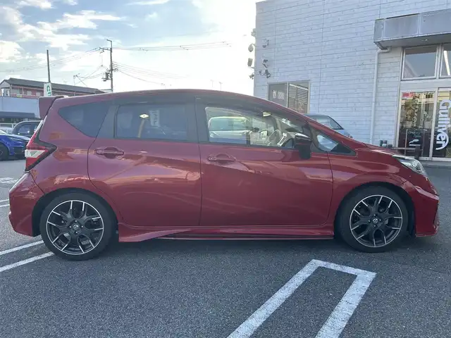 日産 ノート ニスモS 奈良県 2019(令1)年 4.3万km ガーネットレッド 1オーナー/オーディオ付/BT/AUX/USB//5速MT/レーダー探知機/横滑り防止装置/ETC/ドラレコ/Pステアリング/Pウィンドウ/スマートボタン/純正フロアマット/純正アルミ/オートLEDライト/保証書・取説・スペアキー