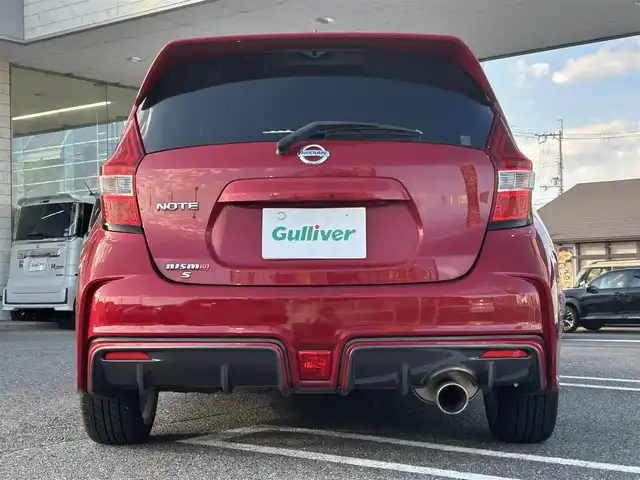 日産 ノート ニスモS 奈良県 2019(令1)年 4.3万km ガーネットレッド 1オーナー/オーディオ付/BT/AUX/USB//5速MT/レーダー探知機/横滑り防止装置/ETC/ドラレコ/Pステアリング/Pウィンドウ/スマートボタン/純正フロアマット/純正アルミ/オートLEDライト/保証書・取説・スペアキー