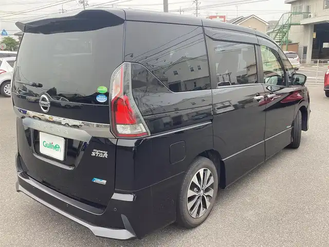 日産 セレナ ハイウェイスターVセレクションⅡ 岡山県 2017(平29)年 8.6万km ダイヤモンドブラック 社外９インチメモFリーナビ/フルセグ/バックカメラ/全方位カメラ/後席フリップダウンモニター/ビルトインETC/プロパイロット/R両側パワースライド/前後ドラレコ/革調シートカバー
