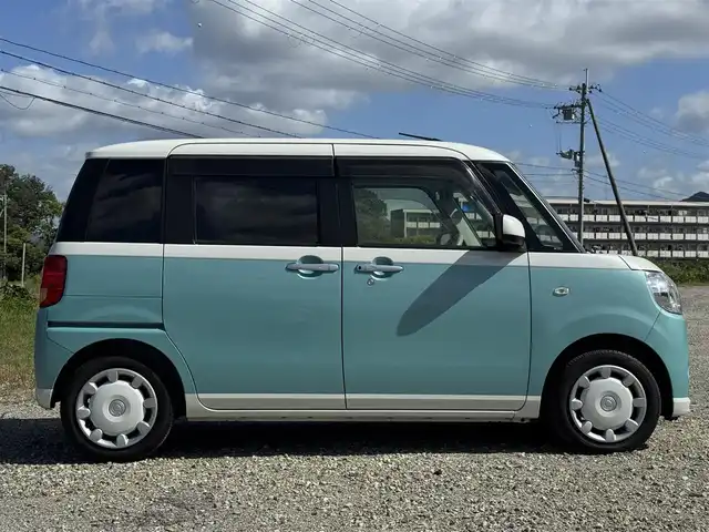 ダイハツ ムーヴ キャンバス X SA Ⅲ 兵庫県 2018(平30)年 3.8万km パールホワイトⅢ/ファインミントメタリック 2トーン 純正8インチナビ/フルセグテレビ/バックモニター/ドラレコ/ETC/スマートアシスト3/オートハイビーム