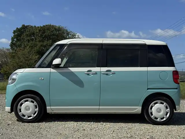 ダイハツ ムーヴ キャンバス X SA Ⅲ 兵庫県 2018(平30)年 3.8万km パールホワイトⅢ/ファインミントメタリック 2トーン 純正8インチナビ/フルセグテレビ/バックモニター/ドラレコ/ETC/スマートアシスト3/オートハイビーム