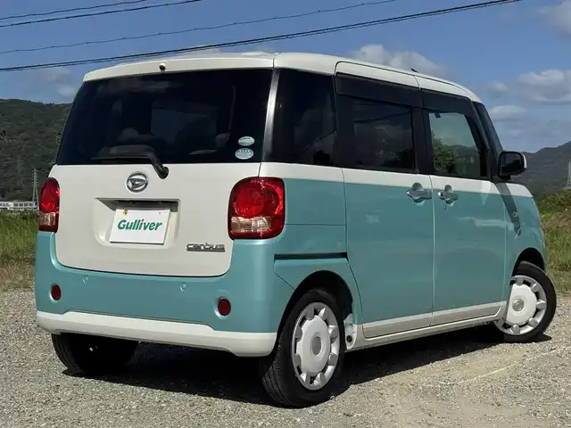 ダイハツ ムーヴ キャンバス X SA Ⅲ 兵庫県 2018(平30)年 3.8万km パールホワイトⅢ/ファインミントメタリック 2トーン 純正8インチナビ/フルセグテレビ/バックモニター/ドラレコ/ETC/スマートアシスト3/オートハイビーム