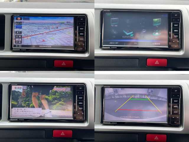 トヨタ ハイエース GL 青森県 2018(平30)年 9.5万km ホワイトパールクリスタルシャイン 4WD/ワンオーナー/モデリスタエアロ　/キャンピング仕様/ベッドキッド/タープ/シンク/フローリング/後席回転対座シート/後席TVモニター有（HDMI用）/WAC/片側パワースライドドア/社外ナビ/・フルセグ/AM/FM/CD/DVD/BT/純正フロアマット/センターコンソール/車線逸脱警報/横滑り防止機能/ヒルスタートアシスト/UVカットガラス/プライバシーガラス/盗難防止装置/オートライト/ETC/スペアキー/純正スターター/保証書/取扱説明書