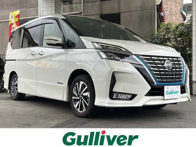 日産 セレナ e－パワー ハイウェイスター V 京都府 2020(令2)年 3.4万km ブリリアントホワイトパール 純正ナビ/Bluetooth/フルセグTV/プロパイロット/両側パワースライドドア/フリップダウンモニター/アラウンドビューモニター/バックカメラ/禁煙車/コーナーセンサー/BSM/BSW/BSI/LDW/LDP/エマージェンシーブレーキ/デジタルインナーミラー/電動パーキングブレーキ/3列シート/LEDヘッドライト/フォグランプ/オートライト/レーダークルーズコントロール/前後ドライブレコーダー/純正16インチAW/ウインカーミラー/ワンオーナー/ビルトインETC/プッシュスタート/ステアリングスイッチ/純正フロアマット/純正ドアバイザー/スマートキースペア/保証書/取扱説明書