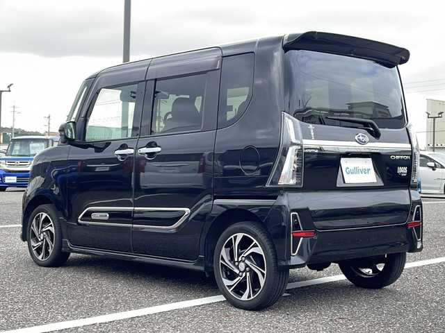 スバル シフォン カスタムRS リミテッド スマートアシスト 島根県 2021(令3)年 8.8万km ブラックマイカメタリック 純正7インチSDナビゲーション(NMZK-W71D)/フルセグ BT CD DVD/全方位カメラ/レーダークルーズコントロール/ウェルカムオープンスライドドア/両側パワースライドドア/ロングスライドシート/前後ドライブレコーダー/ビルトインETC/LEDヘッドライト/AUTOライト/ハーフレザーシート(合皮)/アイドリングストップ/D/N席シートヒーター/４WD/ターボ