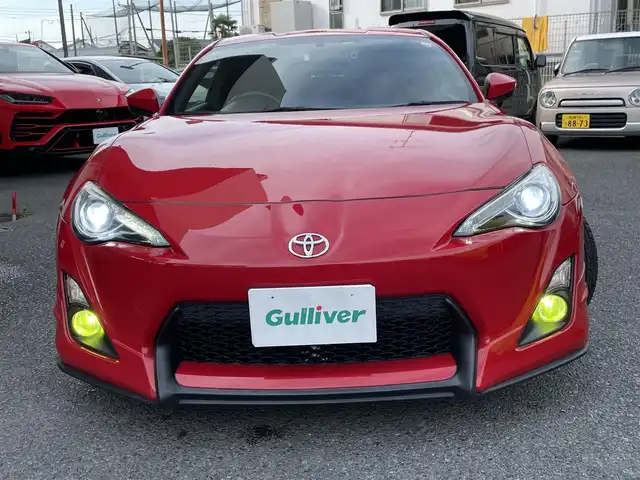 トヨタ ８６ GT エアロパッケージFT 神奈川県 2016(平28)年 11.6万km ピュアレッド BBS製純正18インチAW/純正エアロ/大型リアウィング/純正SDナビ・地デジTV/純正CD/DVD/SD/BT/バックカメラ/ETC/ドライブレコーダー/HIDライト/クルーズコントロール/パドルシフト/プッシュスタート/スマートキー×2/純正フロアマット/取扱説明書/保証書