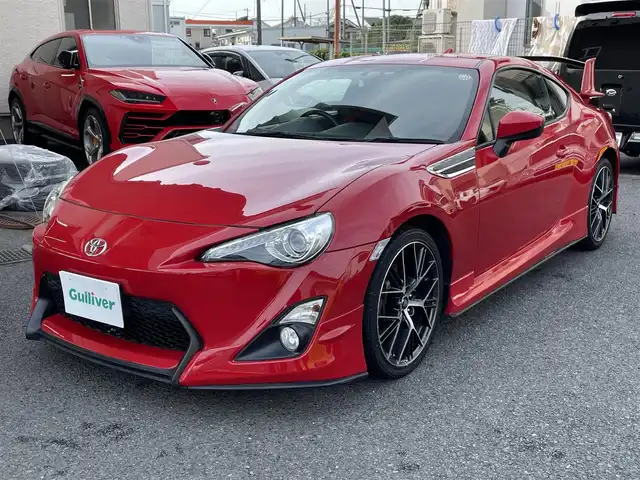 トヨタ ８６ GT エアロパッケージFT 神奈川県 2016(平28)年 11.6万km ピュアレッド BBS製純正18インチAW/純正エアロ/大型リアウィング/純正SDナビ・地デジTV/純正CD/DVD/SD/BT/バックカメラ/ETC/ドライブレコーダー/HIDライト/クルーズコントロール/パドルシフト/プッシュスタート/スマートキー×2/純正フロアマット/取扱説明書/保証書