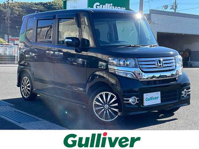 ホンダ Ｎ ＢＯＸ カスタム G Lパッケージ 山口県 2013(平25)年 7.3万km クリスタルブラックパール 社外メモリナビ/ワンセグTV/バックカメラ/片側パワースライドドア/ETC/ステアリングスイッチ/横滑り防止装置/HIDヘッドライト/フォグライト/オートライト/前席アームレスト/純正15インチAW/保証書