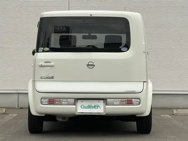 日産 キューブ 15M +navi HDD 秋田県 2008(平20)年 10.7万km ホワイトパール 社外ナビ　/スマートキー/フルセグ/社外アルミ/純正フロアマット/純正ドアバイザー/パワーステアリング/パワーウィンドウ/電動格納ミラー/レベライザー/社外エンジンスターター/保証書/取扱説明書/記録簿