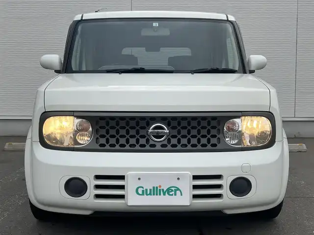 日産 キューブ 15M +navi HDD 秋田県 2008(平20)年 10.7万km ホワイトパール 社外ナビ　/スマートキー/フルセグ/社外アルミ/純正フロアマット/純正ドアバイザー/パワーステアリング/パワーウィンドウ/電動格納ミラー/レベライザー/社外エンジンスターター/保証書/取扱説明書/記録簿