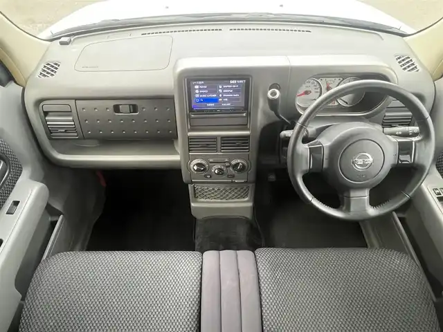 日産 キューブ 15M +navi HDD 秋田県 2008(平20)年 10.7万km ホワイトパール 社外ナビ　/スマートキー/フルセグ/社外アルミ/純正フロアマット/純正ドアバイザー/パワーステアリング/パワーウィンドウ/電動格納ミラー/レベライザー/社外エンジンスターター/保証書/取扱説明書/記録簿