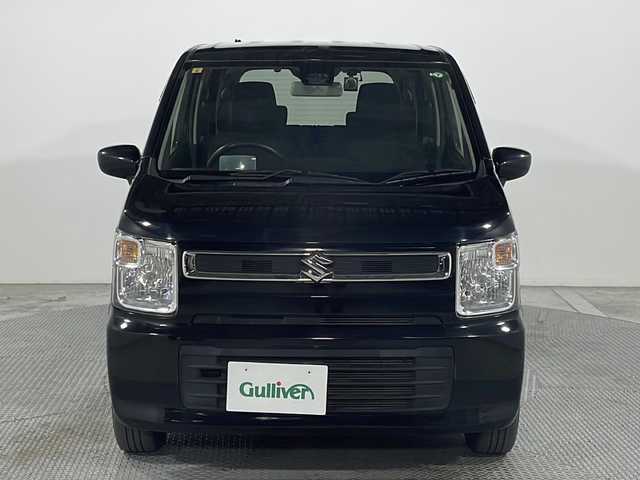 スズキ ワゴンＲ HYBRID FX 広島県 2018(平30)年 4.8万km ブルーイッシュブラックパール3 社外ナビ　/バックカメラ　/シートヒーター　/ヘッドアップディスプレイ　/衝突軽減ブレーキ　/レーンキープ　/オートライト　/オートハイビーム　/踏み間違い防止　/コーナーセンサー　/ワンセグＴＶ　/ドラレコ　/ＥＴＣ/純正14インチホイールキャップ(155/65/R14)/エアバッグ（運転席/助手席)