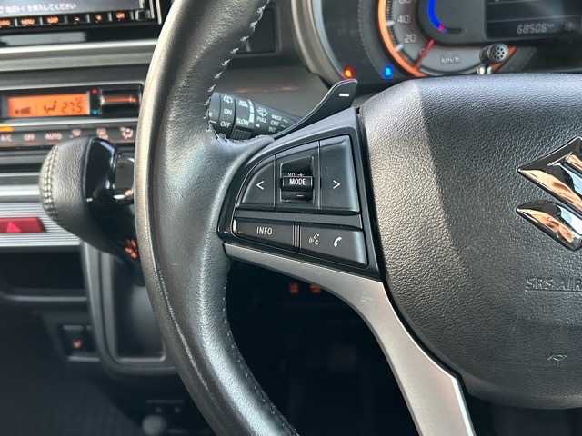 スズキ スペーシア ギア HYBRID XZターボ 千葉県 2021(令3)年 6.9万km デニムブルー ガンメタリック 2トーン 純正ナビ/CD/DVD/Bluetooth/両側パワースライドドア/バックカメラ/ビルトインETC/LEDヘッドライト/デュアルカメラブレーキサポート/アダプティブクルコン/前席シートヒーター/パーキングセンサー/純正フロアマット/純正アルミホイール/横滑り防止装置/衝突被害軽減システム/オートライト/プッシュスタート/スマートキー