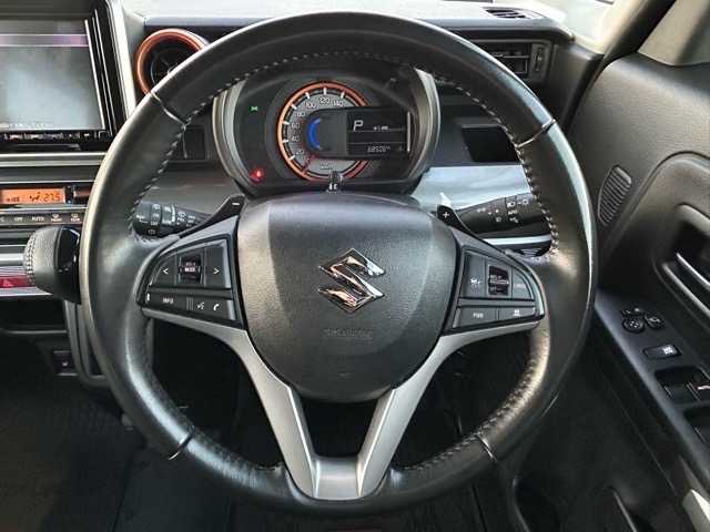 スズキ スペーシア ギア HYBRID XZターボ 千葉県 2021(令3)年 6.9万km デニムブルー ガンメタリック 2トーン 純正ナビ/CD/DVD/Bluetooth/両側パワースライドドア/バックカメラ/ビルトインETC/LEDヘッドライト/デュアルカメラブレーキサポート/アダプティブクルコン/前席シートヒーター/パーキングセンサー/純正フロアマット/純正アルミホイール/横滑り防止装置/衝突被害軽減システム/オートライト/プッシュスタート/スマートキー