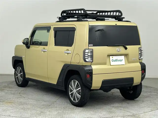 ダイハツ タフト G 道央・札幌 2020(令2)年 3.4万km サンドベージュメタリック ・ワンオーナー/・4WD/・ルーフキャリア/・ガラスルーフ/・純正SDナビ/　CD/DVD/USB/iPod/BT/ワンセグ/・全方位カメラ/・ビルドインETC/・前方ドライブレコーダー/・衝突軽減ブレーキ/・横滑り防止装置/・レーンキープアシスト/・オートマチックハイビーム/・前後コーナーセンサー/・ブレーキホールド/・電動パーキングブレーキ/・LEDライト/・オートライト/・フォグランプ/・前席シートヒーター/・プッシュスタート/・スマートキー/・スペアキー/・ドアバイザー/・保証書/・取扱説明書/・記録簿