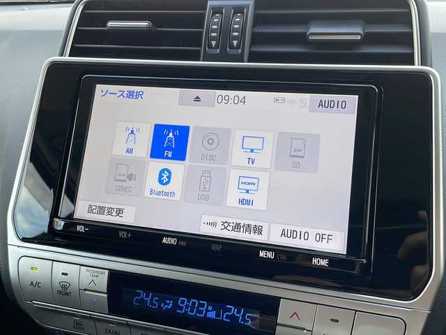 トヨタ ランドクルーザー プラド TX Lパッケージ ブラックED 福井県 2021(令3)年 4.8万km ホワイトパールクリスタルシャイン ワンオーナー/ディーゼルターボ/４WD/サンルーフ/純正9インチメモリナビゲーション/（CD/DVD/BT）/フルセグテレビ/バックカメラ/プリクラッシュセーフティ/レーンキープアシスト/アダプディブクルーズコントロール/黒革シート/パワーシート/エアシート/シートヒーター/RAYS17インチアルミホイール/ルーフレール/オートリトラミラー/オートライト/オートハイビーム/LEDヘッドライト/LEDフォグランプ/ETC（ビルトイン）/クリアランスソナー/ステアリングリモコン/プッシュスタート/スマートキー/保証書/取扱説明書