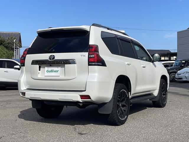 トヨタ ランドクルーザー プラド TX Lパッケージ ブラックED 福井県 2021(令3)年 4.8万km ホワイトパールクリスタルシャイン ワンオーナー/ディーゼルターボ/４WD/サンルーフ/純正9インチメモリナビゲーション/（CD/DVD/BT）/フルセグテレビ/バックカメラ/プリクラッシュセーフティ/レーンキープアシスト/アダプディブクルーズコントロール/黒革シート/パワーシート/エアシート/シートヒーター/RAYS17インチアルミホイール/ルーフレール/オートリトラミラー/オートライト/オートハイビーム/LEDヘッドライト/LEDフォグランプ/ETC（ビルトイン）/クリアランスソナー/ステアリングリモコン/プッシュスタート/スマートキー/保証書/取扱説明書