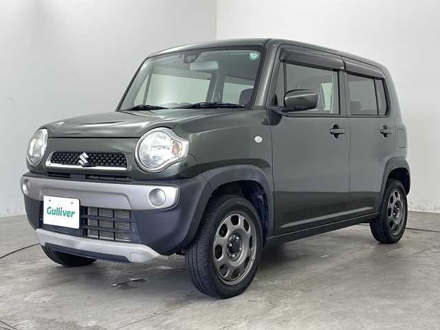 スズキ ハスラー G 兵庫県 2015(平27)年 4.6万km クールカーキPM ・純正ナビ（ワンセグ・BT・SD）/・バックカメラ/・シートヒーター/・ETC/・衝突軽減ブレーキ/・スタッドレスタイヤ車載/・ステアリングリモコン/・純正15インチアルミホイール/・純正フロアマット/・スマートキー/・スペアキー