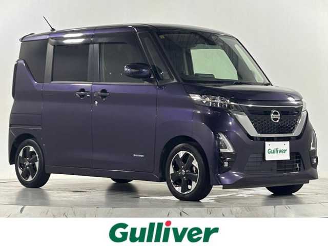 日産 ルークス ハイウェイスター X 佐賀県 2020(令2)年 4.6万km アメジストパープル 純正９インチナビ/CD/DVD/フルセグTV/Bluetooth/SOSコールボタン/後席サーキュレーター/純正14インチアルミホイール/LEDヘッドライト/プロパイロット/衝突軽減/先行者発進感知/両側パワースライドドア/ハンズフリードア/ドライブレコーダー/ETC/スマートキー/スペアキー/フロアマット