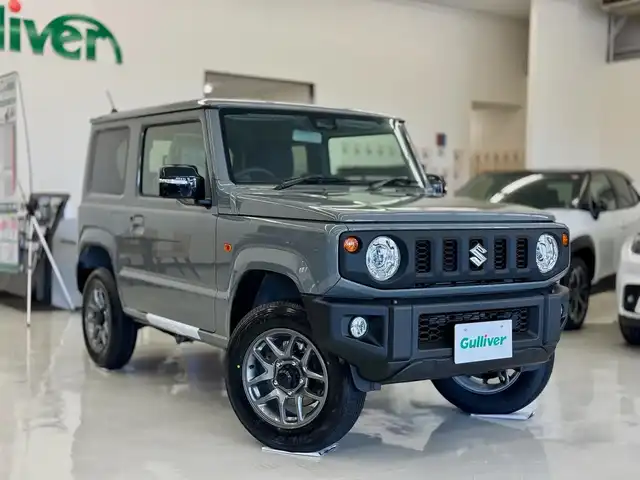 スズキ ジムニー XC 滋賀県 2025(令7)年 0.1万km未満 ミディアムグレー ワンオーナー/イクリプスフルセグナビ/　フルセグ Bluetooth CD DVD SDREC AM FM/バックカメラ/デュアルセンサーブレーキサポート/誤発進抑制機能/車線逸脱警報機能/ふらつき警報機能/ハイビームアシスト/先行車発進お知らせ機能/標識認識機能/エマージェンシーストップシグナル/オートライトシステム/ライト自動消灯システム/ヒーテッドドアミラー/純正LEDヘッドライト/純正16インチアルミ/スマートキー×2/プッシュスタート/保証書/取説/