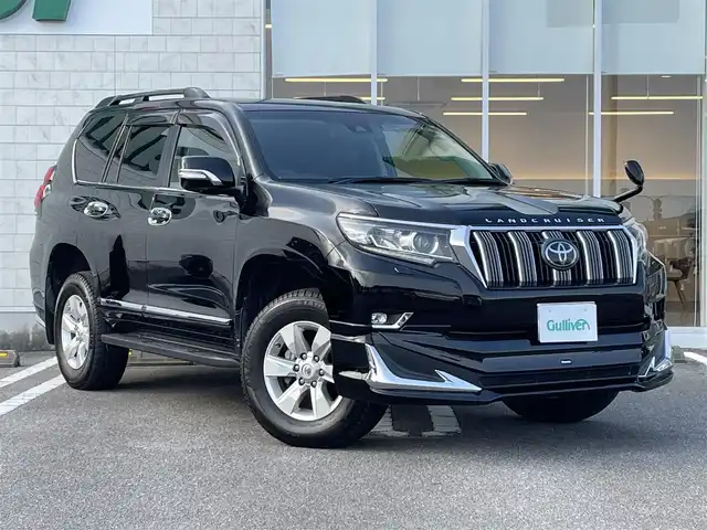 トヨタ ランドクルーザー プラド TX 宮崎県 2019(令1)年 8.1万km ブラック 純正9インチナビ【NSZT-Y68T】/・フルセグTV・Bluetooth・DVD/HDMI・USB/サンルーフ/モデリスタエアロ【F・R】/バックカメラ/前後ドライブレコーダー【UP-K03S】/ビルトインETC/衝突軽減ブレーキ/レーダークルーズコントロール/LEDヘッドライト/オートハイビーム/前後コーナーセンサー/カーテンエアバック/革調シートカバー/純正フロアマット/純正ドアバイザー