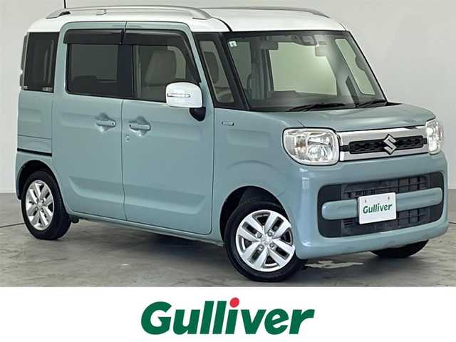 スズキ スペーシア HYBRID X 宮崎県 2019(令1)年 3.8万km オフブルーメタリック/ホワイト2トーン /禁煙車/ワンオーナー//カロッツェリアナビ(AVIC-RW901)//フルセグTV//バックカメラ//ETC//前後ドライブレコーダー(ZDR015)//デュアルセンサーブレーキサポート//車線逸脱警報//リアパーキングセンサー//LEDヘッドライト//オートライト//両側パワースライドドア//運転席シートヒーター//後席サンシェード//純正ドアバイザー//純正フロアマット//プッシュスタート//電動格納ミラーウインカー//アイドリングストップ//横滑り防止装置//新車保証書/取扱説明書//スペアキー