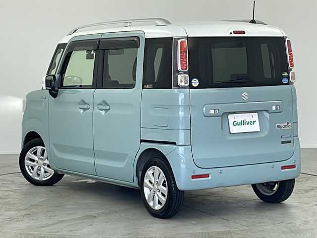 スズキ スペーシア HYBRID X 宮崎県 2019(令1)年 3.8万km オフブルーメタリック/ホワイト2トーン /禁煙車/ワンオーナー//カロッツェリアナビ(AVIC-RW901)//フルセグTV//バックカメラ//ETC//前後ドライブレコーダー(ZDR015)//デュアルセンサーブレーキサポート//車線逸脱警報//リアパーキングセンサー//LEDヘッドライト//オートライト//両側パワースライドドア//運転席シートヒーター//後席サンシェード//純正ドアバイザー//純正フロアマット//プッシュスタート//電動格納ミラーウインカー//アイドリングストップ//横滑り防止装置//新車保証書/取扱説明書//スペアキー
