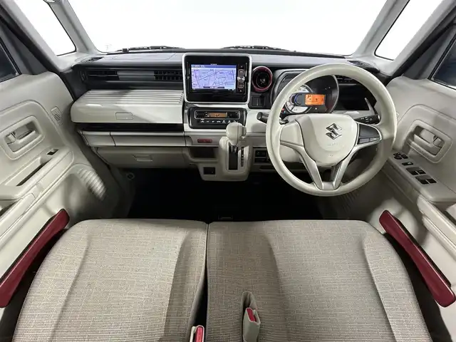 スズキ スペーシア HYBRID X 佐賀県 2019(令1)年 3.8万km オフブルーメタリック/ホワイト2トーン 純正７インチメモリナビ/（フルセグTV/CD/DVD/Bluetooth/USB/SD）/バックカメラ/衝突軽減システム/コーナーセンサー/レーンアシスト/両側パワースライドドア/前後ドライブレコーダー/シートヒーター/純正１４インチアルミホイール/純正フロアマット/ＬＥＤヘッドライト/オートライト/オートハイビーム/ルーフレール/ビルトインＥＴＣ/ベンチシート/盗難防止装置/横滑り防止装置