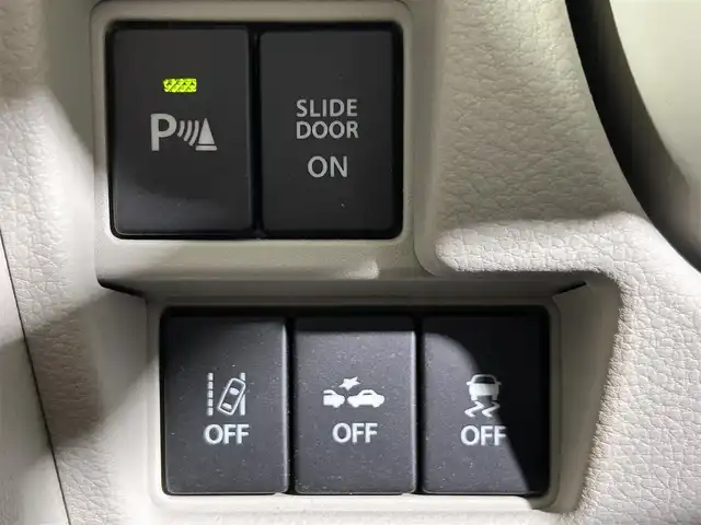 スズキ スペーシア HYBRID X 佐賀県 2019(令1)年 3.8万km オフブルーメタリック/ホワイト2トーン 純正７インチメモリナビ/（フルセグTV/CD/DVD/Bluetooth/USB/SD）/バックカメラ/衝突軽減システム/コーナーセンサー/レーンアシスト/両側パワースライドドア/前後ドライブレコーダー/シートヒーター/純正１４インチアルミホイール/純正フロアマット/ＬＥＤヘッドライト/オートライト/オートハイビーム/ルーフレール/ビルトインＥＴＣ/ベンチシート/盗難防止装置/横滑り防止装置