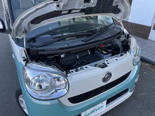 ダイハツ ムーヴ キャンバス X メイクアップ リミテッド SAⅢ 静岡県 2019(平31)年 3.5万km パールホワイトⅢ/ファインミントメタリック 2トーン スマートアシストIII/・衝突回避支援ブレーキ機能/・衝突警報機能/・誤発進抑制機能(前方＋後方)/・車線逸脱警報機能/・先行車発進お知らせ機能/・オートハイビーム/純正8インチナビ/FM/AM/CD/DVD/Bluetooth/SD/フルセグTV/両側パワースライドドア/全周囲カメラ/ベンチシート/フルフラットシート/オートライト