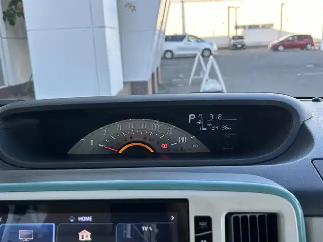 ダイハツ ムーヴ キャンバス X メイクアップ リミテッド SAⅢ 静岡県 2019(平31)年 3.5万km パールホワイトⅢ/ファインミントメタリック 2トーン スマートアシストIII/・衝突回避支援ブレーキ機能/・衝突警報機能/・誤発進抑制機能(前方＋後方)/・車線逸脱警報機能/・先行車発進お知らせ機能/・オートハイビーム/純正8インチナビ/FM/AM/CD/DVD/Bluetooth/SD/フルセグTV/両側パワースライドドア/全周囲カメラ/ベンチシート/フルフラットシート/オートライト