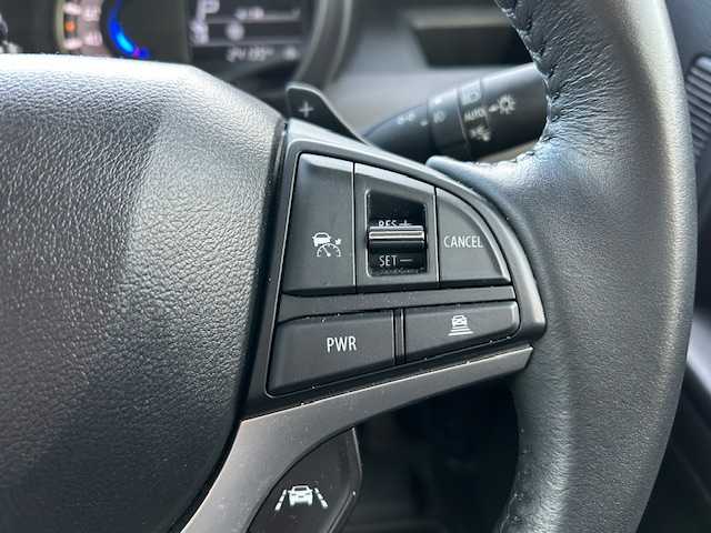 スズキ スペーシア ギア HYBRID XZターボ 静岡県 2022(令4)年 2.4万km デニムブルー ガンメタリック 2トーン 社外SDナビ/フルセグTV/Bluetooth接続/バックカメラ/アイドリングストップ/パドルシフト/両側パワースライドドア/前席シートヒーター/デュアルカメラブレーキサポート/レーダークルーズコントロール/横滑り防止装置/レーンキープアシスト/後部コーナーセンサー/ヘッドアップディスプレイ/オートライト/オートマティックハイビーム/純正14インチブラックアルミホイール/純正フロアマット/ビルトインETC/LEDヘッドライト/LEDフォグランプ