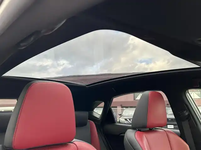 レクサス ＮＸ 300 Fスポーツ 福岡県 2018(平30)年 6万km ホワイトノーヴァガラスフレーク TRDエアロ（フロント）/ムーンルーフ/純正10.3インチHDDナビ/　(AM/FM/CD/DVD/Bluetooth/AUX/フルセグTV)/バックカメラ/レクサスセーフティーセンス/・プリクラッシュセーフティーセンス/・レーンディパーチャーアラート/・レーダークルーズコントロール（全車速追従機能付き）/・オートマチックハイビーム/・パーキングサポートアシスト/・ブラインドスポットモニター/・先行者発進アラーム/・横滑り防止装置/オートライト/黒/赤レザーシート/NEXTEC前後方トライブレコーダー【NX-DRW22】/パワーバックドア/ステアリングヒーター/シートヒーター（運転席＋助手席）/シートベンチレーター（運転席＋助手席）/シートメモリー/純正18インチアルミホイール/アクティブサウンドコントロール/ヘッドライトウォッシャーノズル/ビルトインETC2.0/プッシュスタート/パドルシフト/nanoe付エアコン/クリアランスソナー/コーナーセンサー/盗難防止装置/USBポート×2/カードキー×1/スペアキー×1/保証書/取扱説明書/ナビ取扱説明書