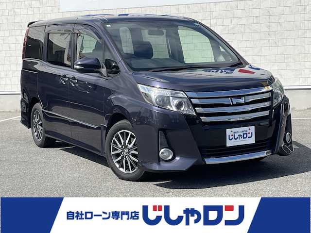 トヨタ ノア Si 佐賀県 2014(平26)年 13.1万km ダークバイオレットマイカメタリック 自社ローンご希望の方は別途その旨お申付け下さい/こちらは現金またはオートローンご利用時の価格です/ディーラーop8インチナビ【NSZT-Y64T】/（Bluetooth/フルセグTV/CD/DVD/AM/FM）/純正11インチフリップダウンモニター【V11T-R62C】/バックカメラ/両側パワースライドドア/LEDヘッドライト/デュアルエアコン/フルオートウィンドウ/革巻きステアリング/ステアリングスイッチ/純正16AW/純正フロアマット/電格ミラー/ドアバイザー/プッシュスタート/スマートキー/本体取扱説明書/ナビ取扱説明書/記録簿