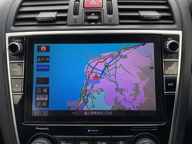 スバル レヴォーグ 1．6GTアイサイト Vスポーツ 富山県 2019(平31)年 7.6万km ダークグレーメタリック 純正9インチナビゲーション　/型式：CN-LX840D/【CD/DVD/BT/AUX/HDMI/フルセグTV/USB】/バックカメラ/ETC/寒冷地仕様/前席シートヒーター/追従クルーズコントロール/レーンキープアシスト/衝突軽減防止装置/STIエアロ/純正18インチAW　/純正フロアマット/スマートキー