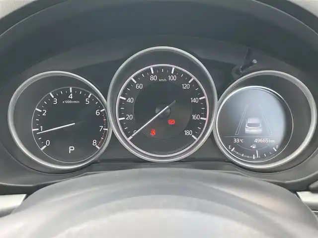 マツダ ＣＸ－８ 25T プロアクティブ 静岡県 2018(平30)年 5万km マシーングレープレミアムM i-ACTIVSENSE/純正SDナビ/　AM FM CD DVD Bluetooth AUX USB/フルセグTV/前方ドライブレコーダー/LEDオートヘッドランプ/レーダークルーズコントロール/シートヒーター(前席)/ヘッドアップディスプレイ/前後方クリアランスソナー/純正19インチアルミホイール/スマートキー2本/アラウンドビューモニター/ETC/メモリー付きパワーシート(運転席)