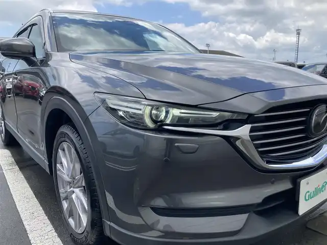 マツダ ＣＸ－８ 25T プロアクティブ 静岡県 2018(平30)年 5万km マシーングレープレミアムM i-ACTIVSENSE/純正SDナビ/　AM FM CD DVD Bluetooth AUX USB/フルセグTV/前方ドライブレコーダー/LEDオートヘッドランプ/レーダークルーズコントロール/シートヒーター(前席)/ヘッドアップディスプレイ/前後方クリアランスソナー/純正19インチアルミホイール/スマートキー2本/アラウンドビューモニター/ETC/メモリー付きパワーシート(運転席)