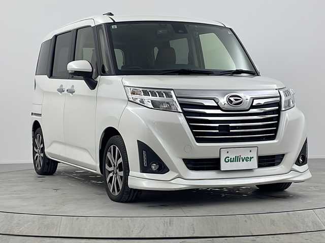 ダイハツ トール カスタムG ターボ SAⅡ 熊本県 2017(平29)年 3.9万km パールホワイトⅢ 全方位カメラ　/ドライブレコーダー　/両側パワースライドドア　/社外ナビ　/リモコンキー　/プッシュスタート　/フルセグＴＶ　/ＥＴＣ　/ウォークスルー　/純正フロアマット　/コーナーセンサー