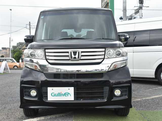 ホンダ Ｎ ＢＯＸ カスタム G ターボパッケージ 長崎県 2012(平24)年 10.4万km クリスタルブラックパール 純正HDDナビ/フルセグテレビ/バックカメラ/プッシュスタート/スマートキー/ETC/両側パワースライドドア/保証書/取説/スペアスマートキー