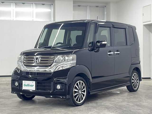 ホンダ Ｎ ＢＯＸ カスタム G ターボパッケージ 長崎県 2012(平24)年 10.4万km クリスタルブラックパール ターボ車/純正ナビ/　ナビ型式VXH-128VF /　FM AM CD DVD フルセグテレビ /両側パワースライドドア /クルーズコントロール /スマートキー/HID/オートライト /フォグランプ /パワーステアリング /パワーウィンドウ /電動格納ウインカーミラー/スマートキー/パドルシフト /ステアリングリモコン/フロアマット/ドアバイザー