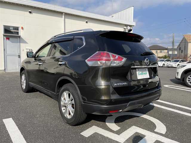 日産 エクストレイル 20Xt エマージェンシーブレーキ 三重県 2016(平28)年 4.2万km チタニウムカーキ 登録時走行距離　41614ｋｍ/ワンオーナー/禁煙車/純正ナビ/AM/FM/CD/Bluetooth/TV（フルセグ）/全方位カメラ/シートヒーター/ステアリングスイッチ/ETC/クルコン/オートライト/プッシュスタート/純正アルミ/純正フロアマット