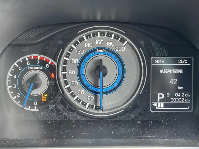 スズキ クロスビー HYBRID MX 島根県 2018(平30)年 6.9万km キャラバンアイボリーパールメタリック/ホワイト 2トーンルーフ 登録時走行距離　68303km/社外ナビ(CN-RE04WD)/AM/FM/CD/DVD/Bluetooth/バックカメラ/ETC/パドルシフト/電動格納ミラー/シートヒーター(D席＋N席)/純正マット/横滑り防止/アイドリングストップ/コーナーセンサー/衝突軽減ブレーキ/レーンキープアシスト