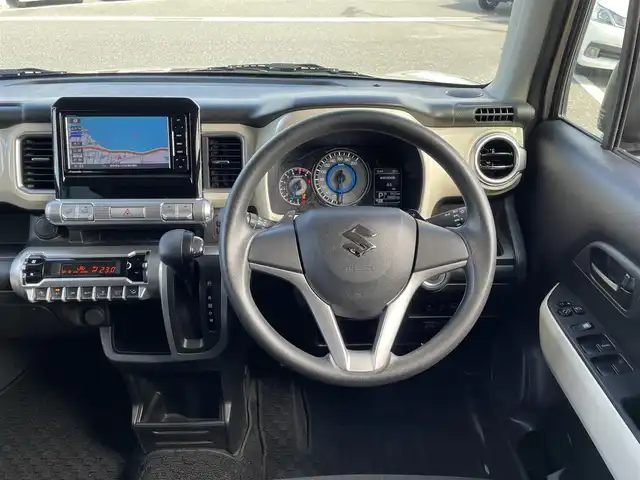 スズキ クロスビー HYBRID MX 島根県 2018(平30)年 6.9万km キャラバンアイボリーパールメタリック/ホワイト 2トーンルーフ 登録時走行距離　68303km/社外ナビ(CN-RE04WD)/AM/FM/CD/DVD/Bluetooth/バックカメラ/ETC/パドルシフト/電動格納ミラー/シートヒーター(D席＋N席)/純正マット/横滑り防止/アイドリングストップ/コーナーセンサー/衝突軽減ブレーキ/レーンキープアシスト