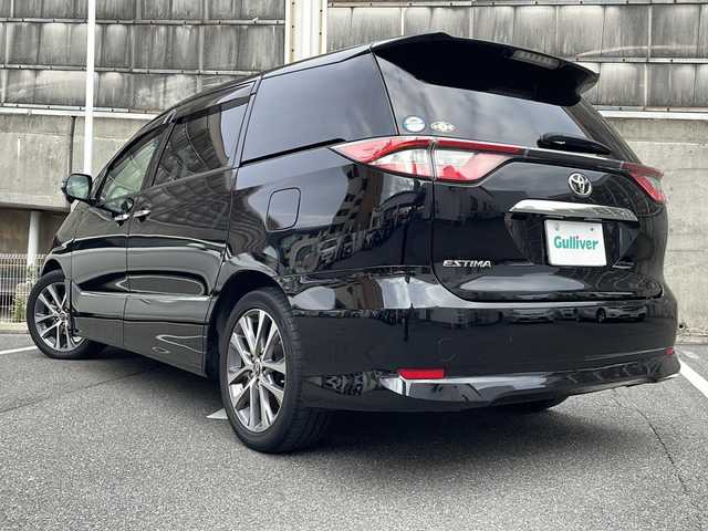 トヨタ エスティマ アエラス プレミアム 愛知県 2017(平29)年 6.9万km ブラック ワンオーナー/禁煙車/純正10.5インチSDナビ/フルセグTV・CD・DVD・SD・Bluetooth/バックカメラ/純正後席フリップダウンモニター/両側パワースライドドア/前後ドライブレコーダー（MDR-CAM）/トヨタセーフティーセンス/・プリクラッシュセーフティ/・レーンディパーチャーアラート/・先行車発進お知らせ機能/・クルーズコントロール/・オートハイビーム/運転席パワーシート/ハーフレザーシート/純正18インチAW/100V電源/LEDヘッドライト/オートライト/ETC/プッシュスタート/スマートキー/純正フロアマット/純正ドアバイザー/保証書/取扱説明書/スペアスマートキー/整備記録簿