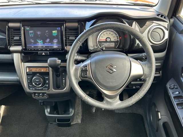 スズキ ハスラー Jスタイル Ⅱ 静岡県 2017(平29)年 9万km ブルーイッシュブラックパール3 4WD/ディーラーOP８インチナビ/フルセグTV/Bluetooth接続/CD/DVD再生/ETC/ハーフレザーシート/シートヒーター /純正15インチアルミホイール/純正フロアマット/ダウンヒルアシスト/横滑り防止装置/デュアルカメラサポートブレーキ/HIDヘッドライト/社外ルーフキャリア　ラック