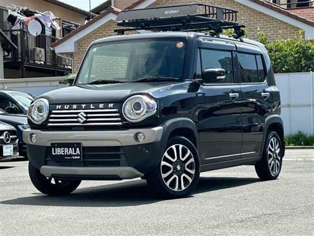スズキ ハスラー Jスタイル Ⅱ 道央・札幌 2017(平29)年 9万km ブルーイッシュブラックパール3 4WD/ディーラーOP８インチナビ/フルセグTV/Bluetooth接続/CD/DVD再生/ETC/ハーフレザーシート/シートヒーター /純正15インチアルミホイール/純正フロアマット/ダウンヒルアシスト/横滑り防止装置/デュアルカメラサポートブレーキ/HIDヘッドライト/社外ルーフキャリア　ラック